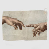 ミカエランジェロ手創造アダム神 ゴルフタオル (横)