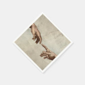 ミカエランジェロ手創造アダム神 スタンダードカクテルナプキン (角)