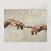 ミカエランジェロ手創造アダム神 ポストカード (正面)