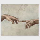 ミカエランジェロ手創造アダム神 ラッピングペーパー (フラット)