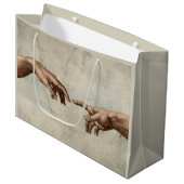 ミカエランジェロ手創造アダム神 ラージペーパーバッグ (正面アングル)