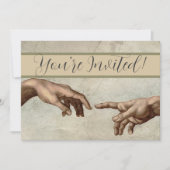 ミカエランジェロ手創造アダム神 招待状 (正面)