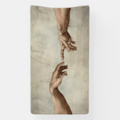 ミカエランジェロ手創造アダム神 横断幕 (縦)