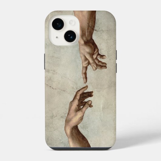 ミカエランジェロ手創造アダム神 iPhoneケース (裏面)