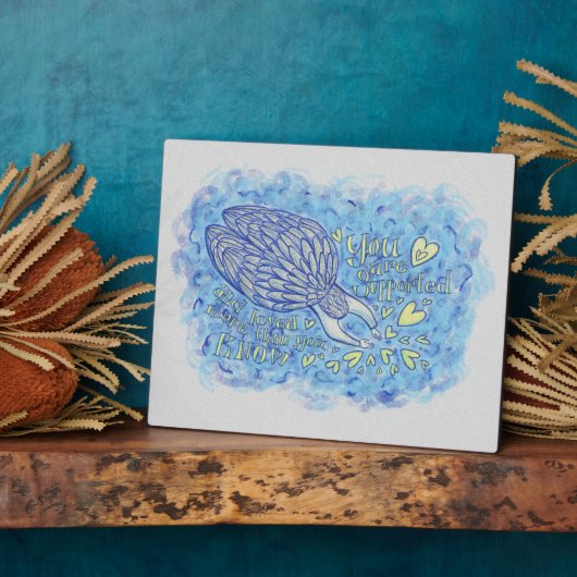 ミカエル大天使のサポートと愛のプレート フォトプラーク (側面)