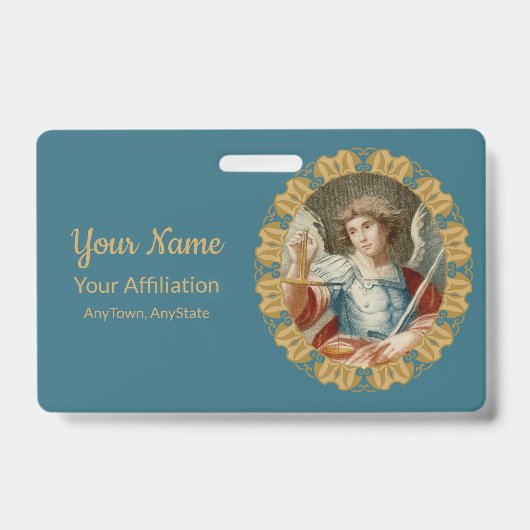 ミカエル大天使（M 010） バッジ (正面)