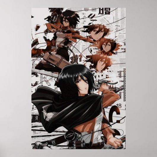ミカサ・アッカーマンによるタイタン攻撃 ポスター (正面)