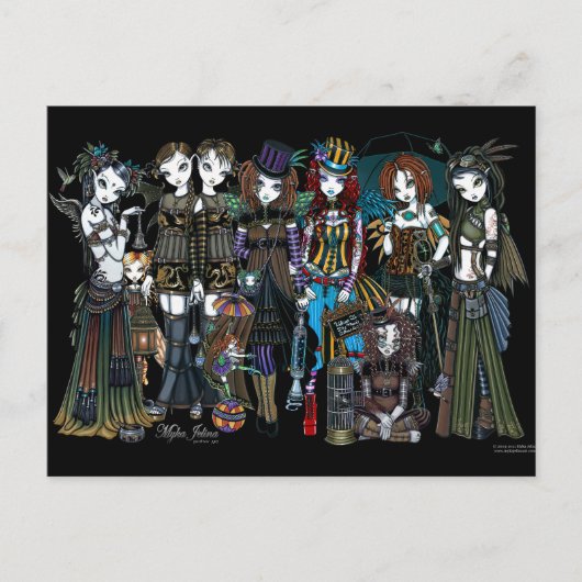 ミカジェリーナスチームパンクサーカス妖精はがき ポストカード (正面)