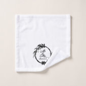 ミカスタムスター&ミエレガントセスホワイト&ブラックニューウェッド バスタオルセット (ウォッシュタオル)