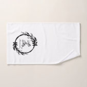 ミカスタムスター&ミエレガントセスホワイト&ブラックニューウェッド バスタオルセット (ハンドタオル)