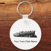 ミカド2-8-2ヴィンテージ蒸気機関列車 キーホルダー (正面)