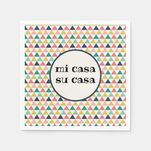 ミカラフルカーサスカーサパーティー スタンダードカクテルナプキン (正面)