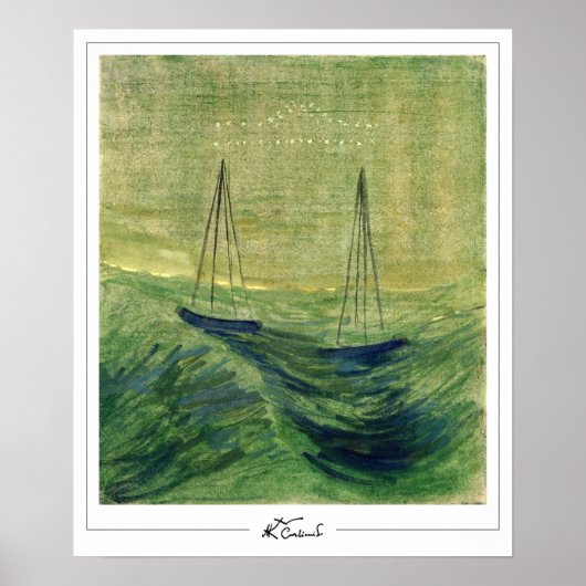 ミカロージャス・コンスタンティナス・シウルライオニスZeding Art Post... ポスター (正面)