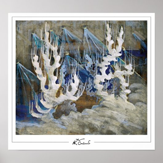 ミカロージャス・コンスタンティナス・シウルライオニスZeding Art Post... ポスター (正面)