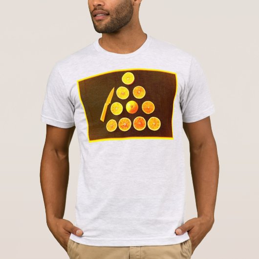「ミカンの三角形」かわいい写真。買今 Tシャツ (正面)