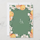 ミカンエレガントス地中海の・シトラス結婚ス 招待状 (裏面)