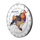 ミカンカラフルダックイラストレーション ダーツボード (正面右)