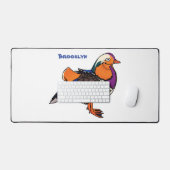 ミカンカラフルダックイラストレーション デスクマット (キーボード&マウス)