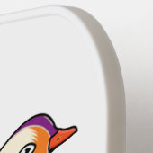 ミカンカラフルダックイラストレーション ピックルボールラケット (左詳細)