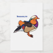 ミカンカラフルダックイラストレーション フードラベル (シングルラベル)