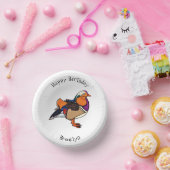 ミカンカラフルダックイラストレーション ペーパーボウル (パーティー)