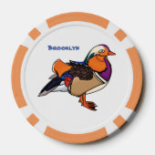 ミカンカラフルダックイラストレーション ポーカーチップ (裏面)