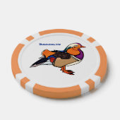 ミカンカラフルダックイラストレーション ポーカーチップ (シングル)