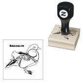 ミカンカラフルダックイラストレーション ラバースタンプ (押印)