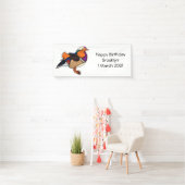 ミカンカラフルダックイラストレーション 横断幕 (インサイチュ)