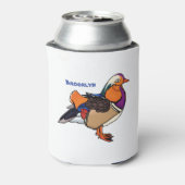 ミカンカラフルダックイラストレーション 缶クーラー (缶裏面)