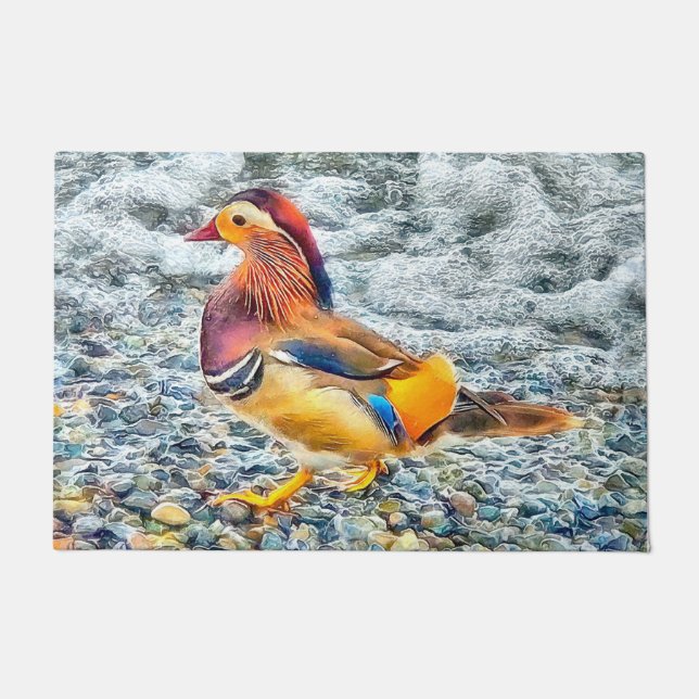 ミカンカラフルダリンダックアットザレイク ドアマット (正面)