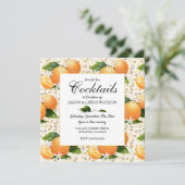 ミカンシトラスフルーツフローラカクテルパーティー招待状 招待状 (スタンド正面)