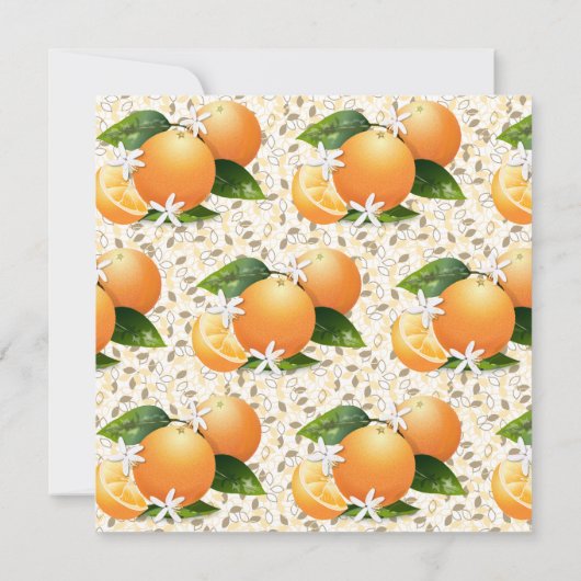 ミカンシトラスフルーツフローラカクテルパーティー招待状 招待状 (裏面)