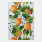 ミカンシトラスフルーツフローラ キッチンタオル (縦)
