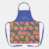ミカンパーソナライズされたリンモダンシトラス柄エプロン エプロン (正面)
