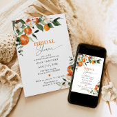 ミカンモダンシトラスブライダルシャワー 招待状