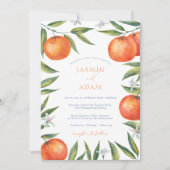 ミカンモダンス地中海の・シトラス結婚ス 招待状 (正面)