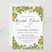 ミカンモダンレモンシトラスブライダルシャワー 招待状 (正面)