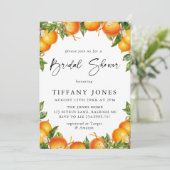 ミカンモダンレモンシトラスブライダルシャワー 招待状 (スタンド正面)