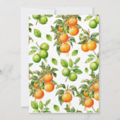 ミカンモダンレモンシトラスブライダルシャワー 招待状 (裏面)
