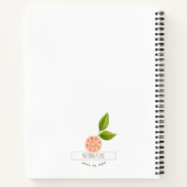 ミカンモダン結婚オレンジ+オレンジの花 ノートブック (裏面)