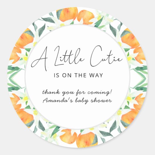 ミカン感謝していユー ラウンドシール (正面)