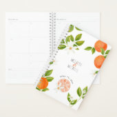 ミカン柑橘類の花結婚の水色 プランナー手帳 (ディスプレー)