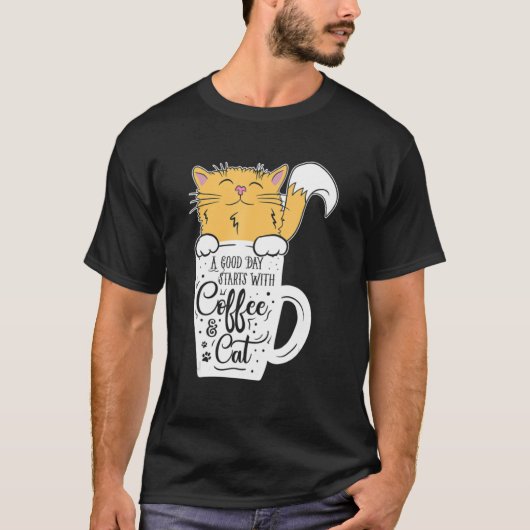 ミカン猫コーヒーマグ Tシャツ (正面)
