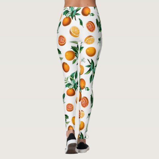 ミカン白パターン（の模様が）ある果 |レギンス レギンス (裏面)