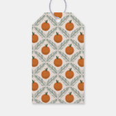 ミカン絵を描とマツのクリスマスの名前 ギフトタグ (裏面)