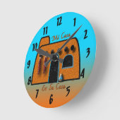 ミカーサエススカサ ラウンド壁時計 (傾斜)