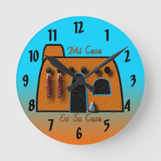 ミカーサエススカサ ラウンド壁時計 (正面)