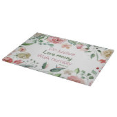 ミカ6:8ピンクフローラ水色 カッティングボード (角)