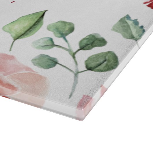 ミカ6:8ピンクフローラ水色 カッティングボード (角)